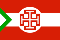 Kr&uuml;ckenkreuzflagge des St&auml;ndestaates &Ouml;sterreich (1934-1938)
